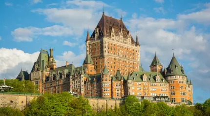 The historic Fairmont Le Chateau Frontenac hotel in Quebec City