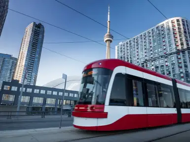 A streetcar in Toronto
