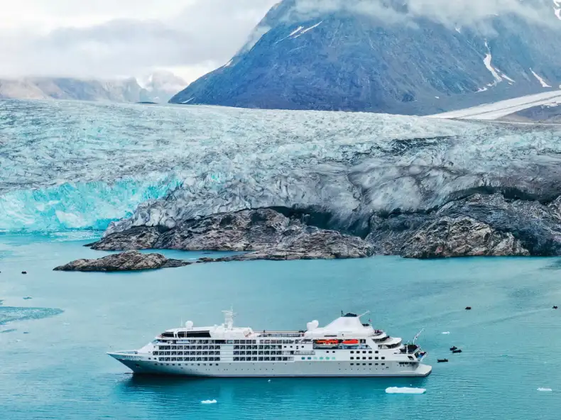 Silversea cruise ship at sea