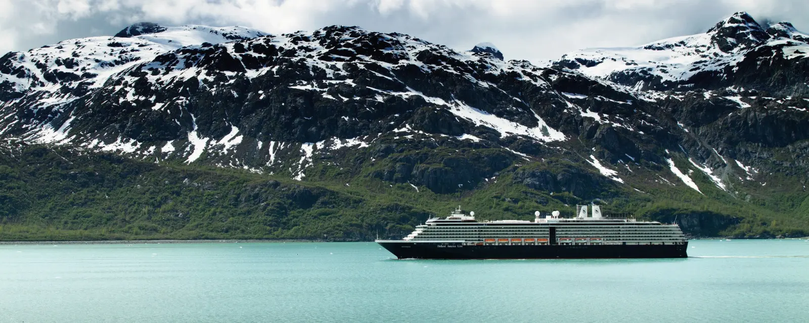 Holland America Line cruise ship in Glacier Bay