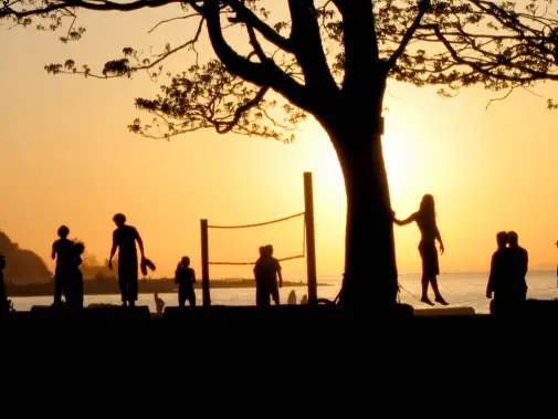 A vibrant sunset at the beach in Vancouver